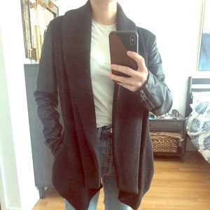 THEORY Leather sleeved jacket!